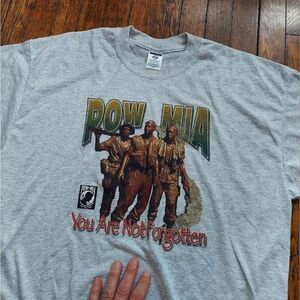 🔥VTG Y2K POW MIA You Are Not Forgotten Tshirt🔥